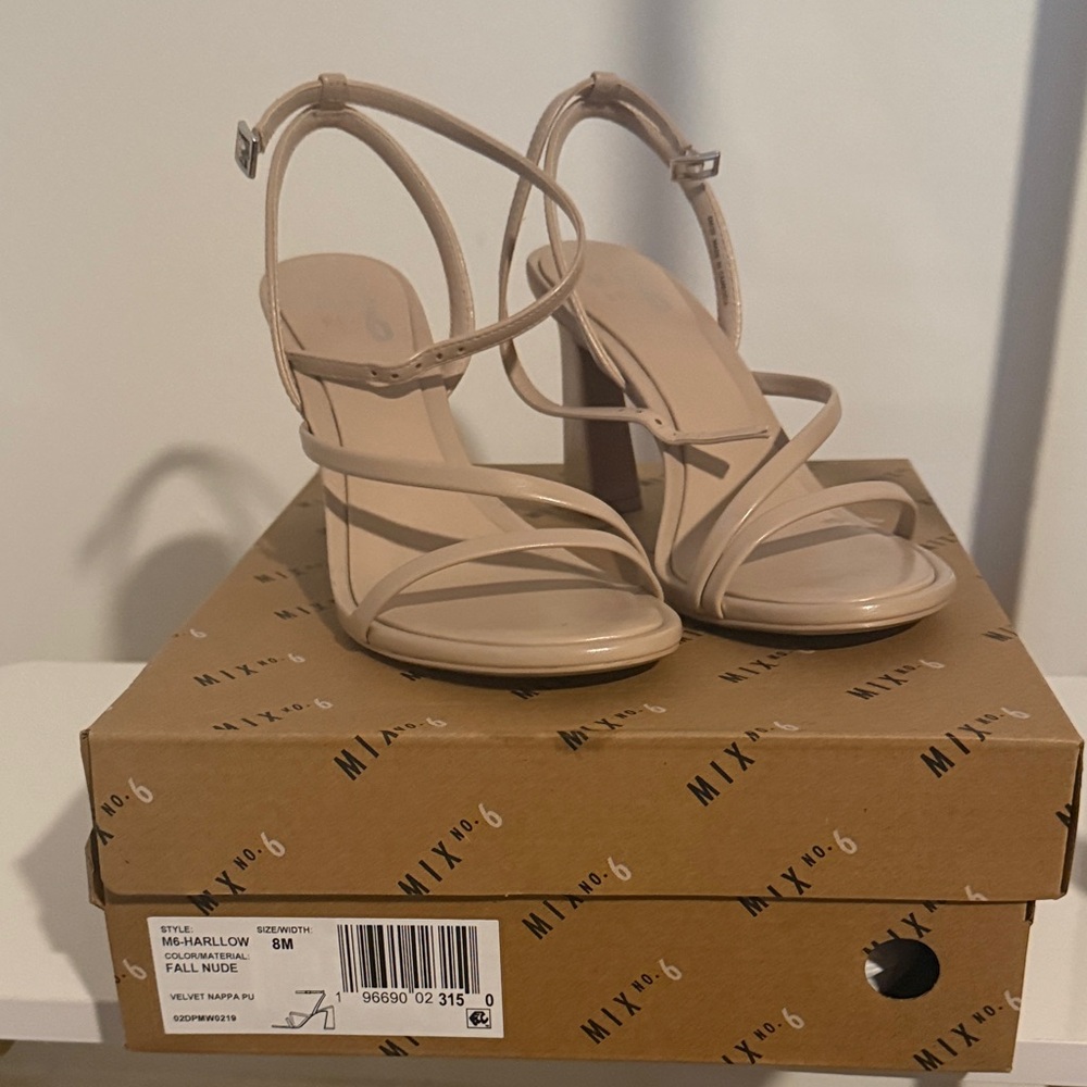 Mix No. 6 Women's Beige Strappy Heels